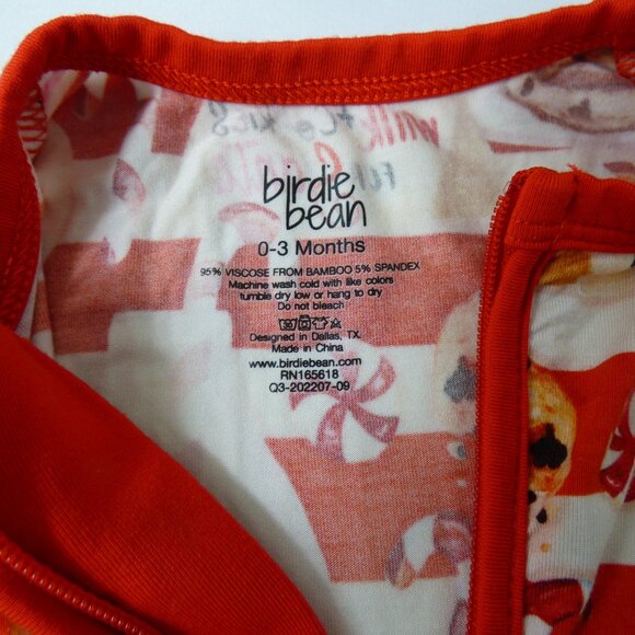NWOT Birdie & Bean Cookies for Santa Footie, Size 0-3 Months - Picture 3 of 3